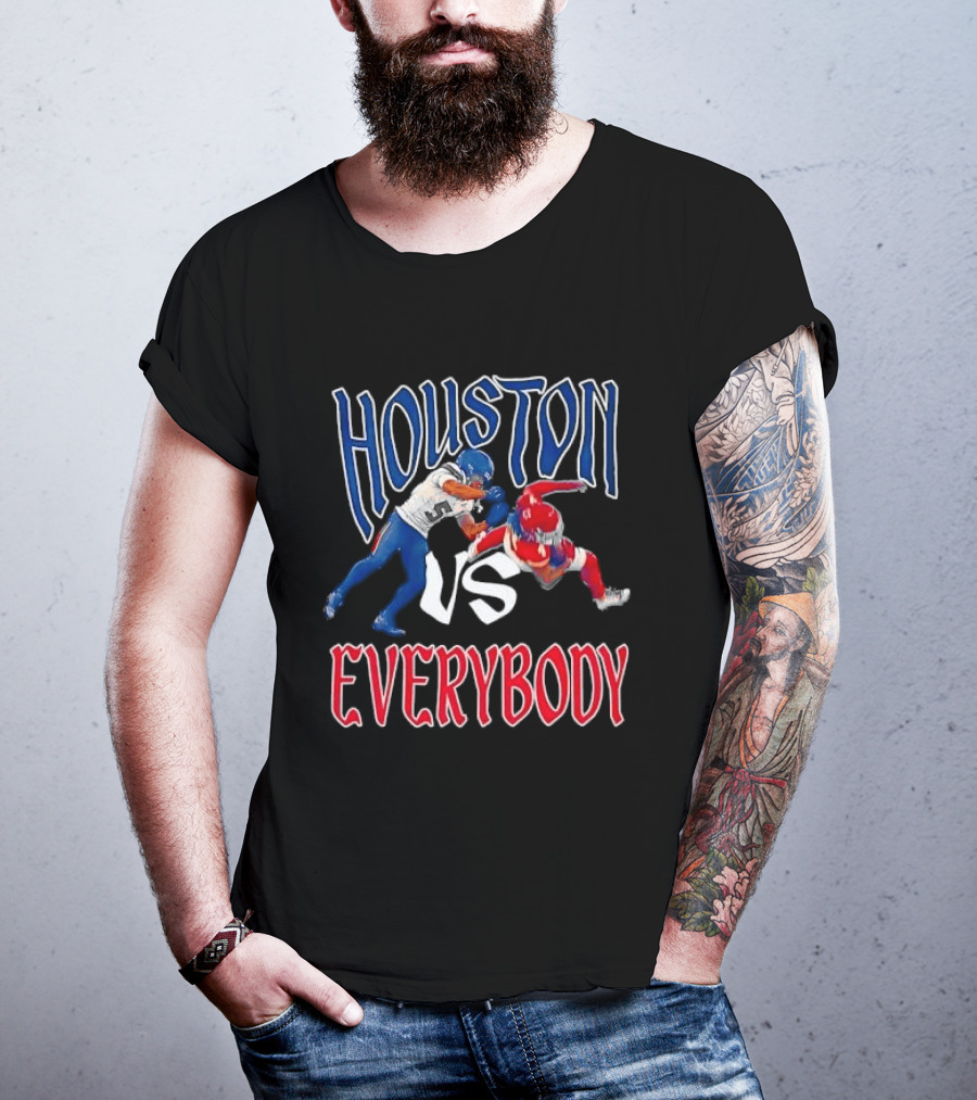 Houston Vs Everybody Football Player Duel T-Shirt