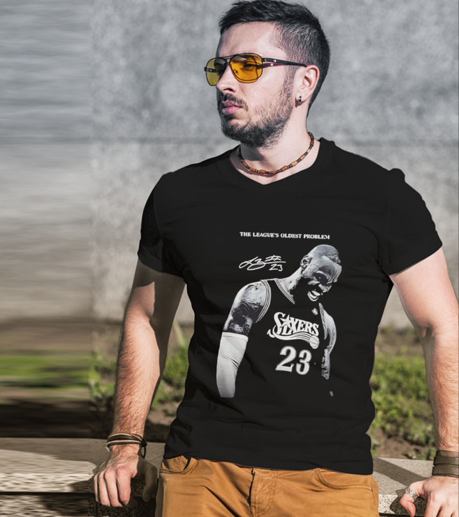 The League's Oldest Problem LeBron James Sixers 23 T-Shirt