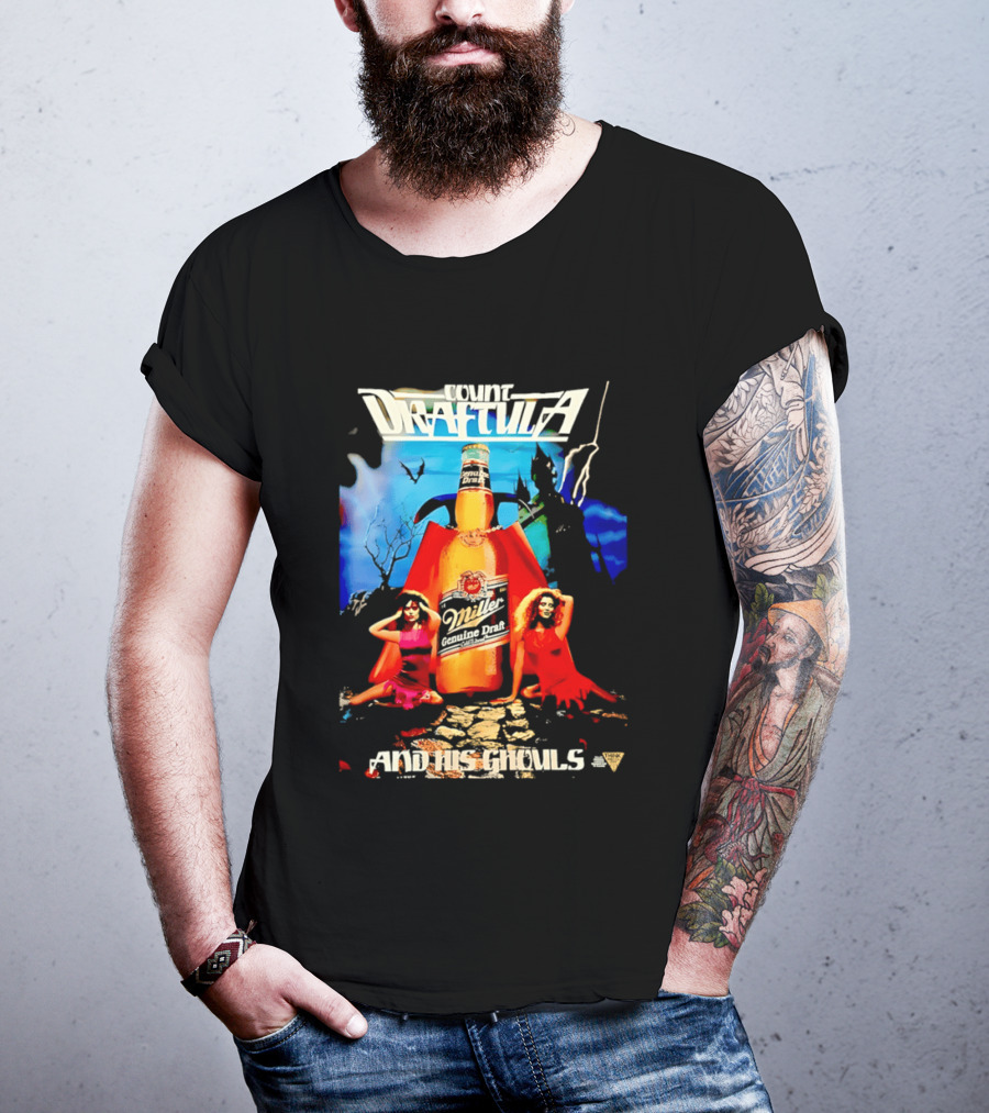 Count Draftula Miller Genuine Draft Beer And His Ghouls T-Shirt