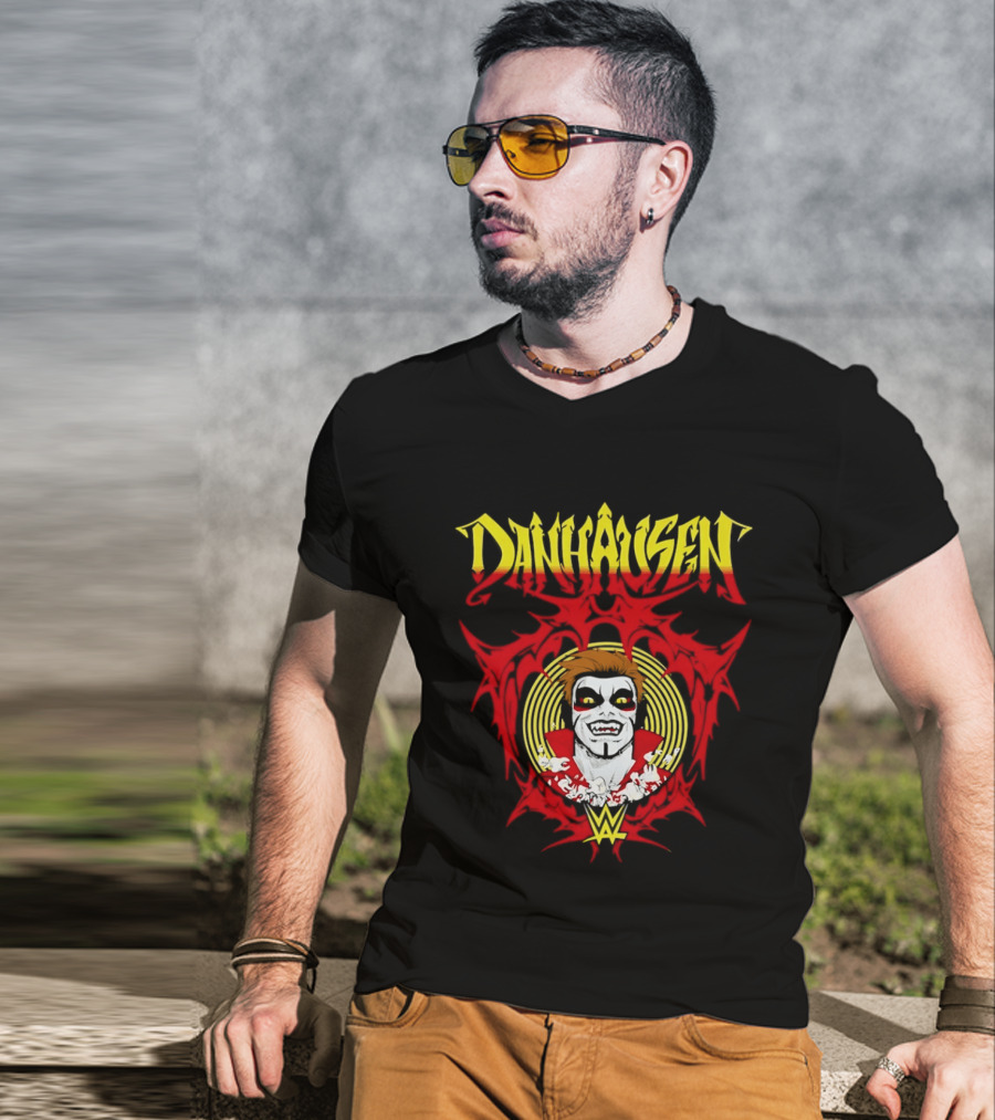 Danhausen WWE Vector Face Paint And Red T-Shirt