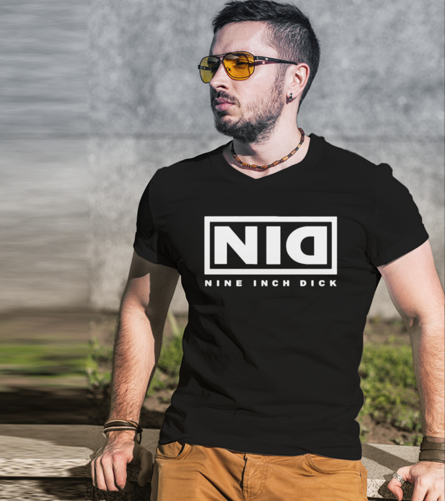 Nine Inch Nails NIN Parody NID Nine Inch Dick T-Shirt