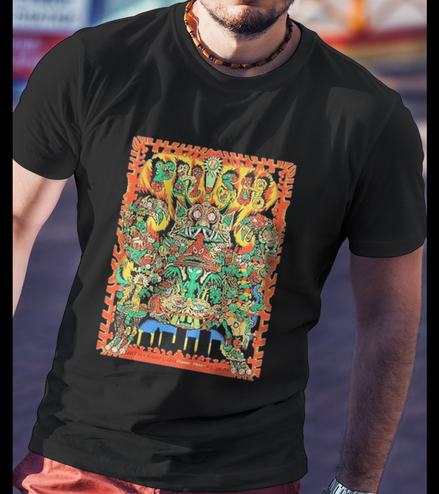 Phish Fenway Park Boston July 31 August 1 2026 Colorful Monster T-Shirt