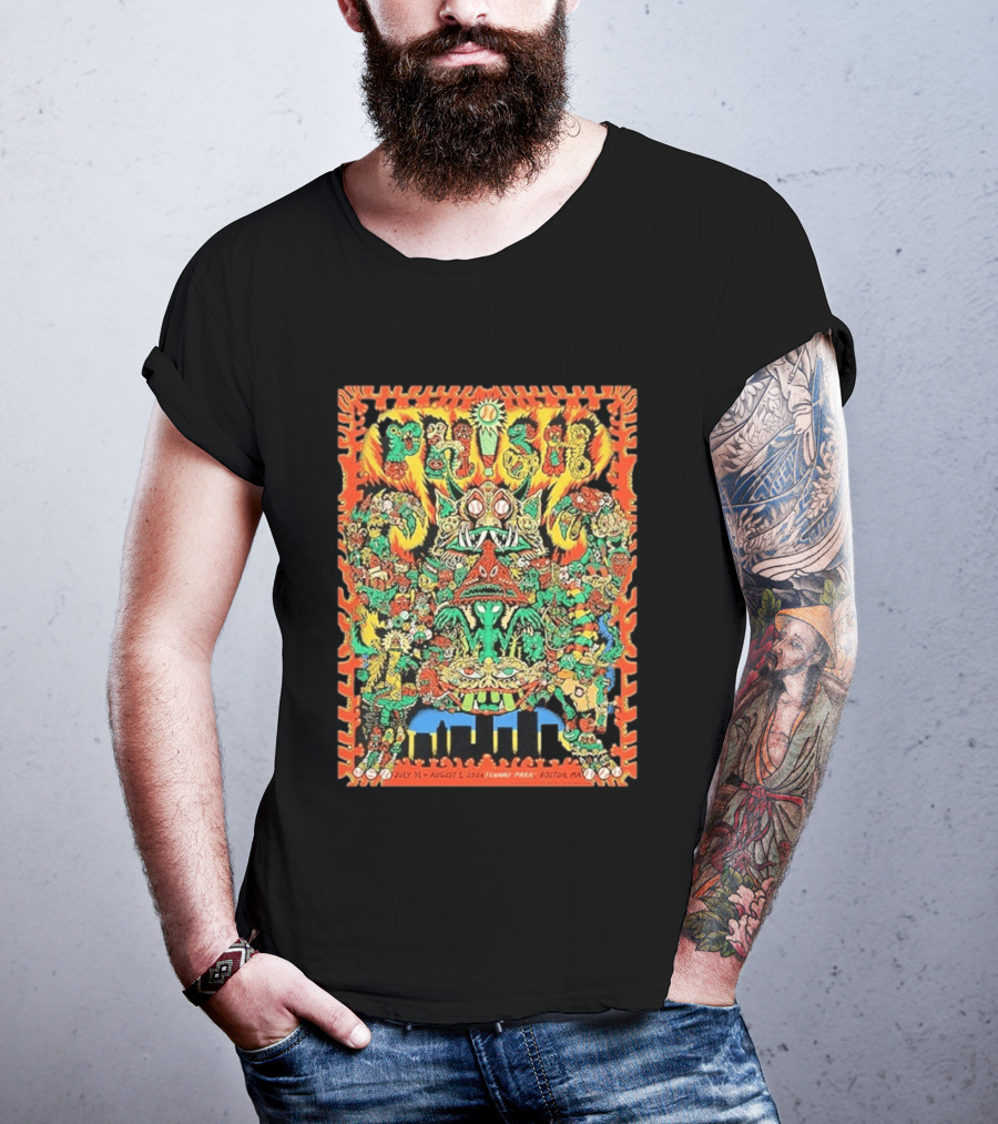Phish Fenway Park Boston July 31 August 1 2026 Colorful Monster T-Shirt