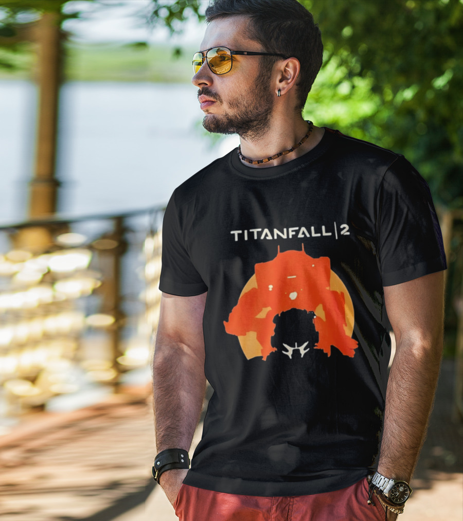 Rip Vince Zampella Titanfall 2 Orange Mech T-Shirt