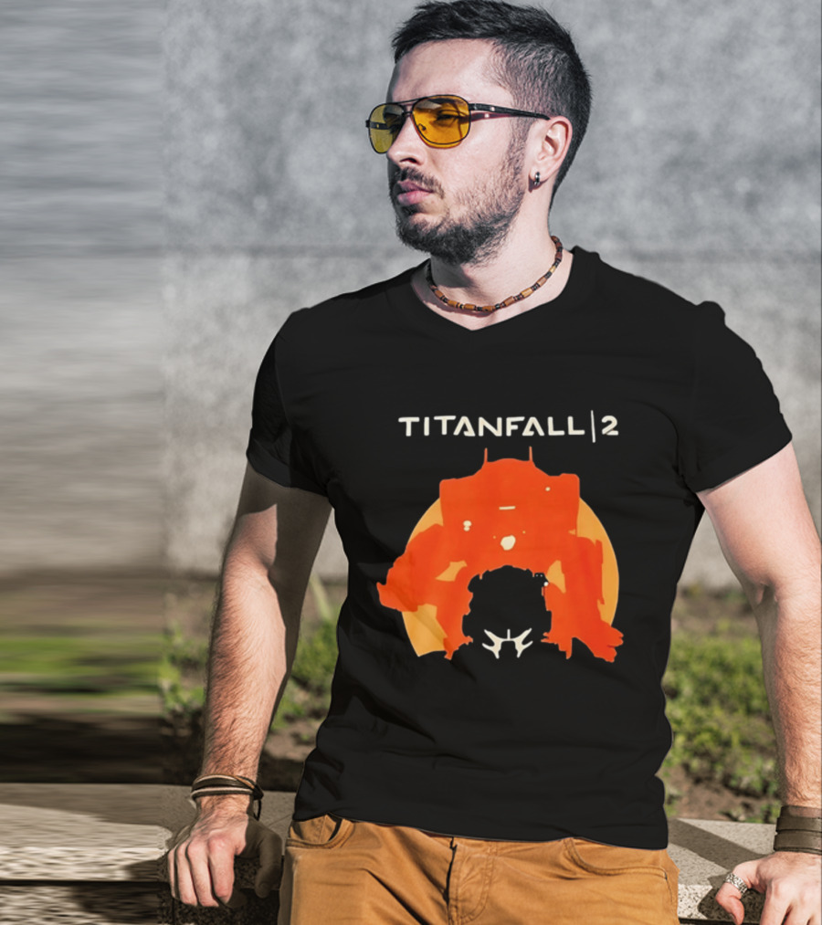 Rip Vince Zampella Titanfall 2 Orange Mech T-Shirt