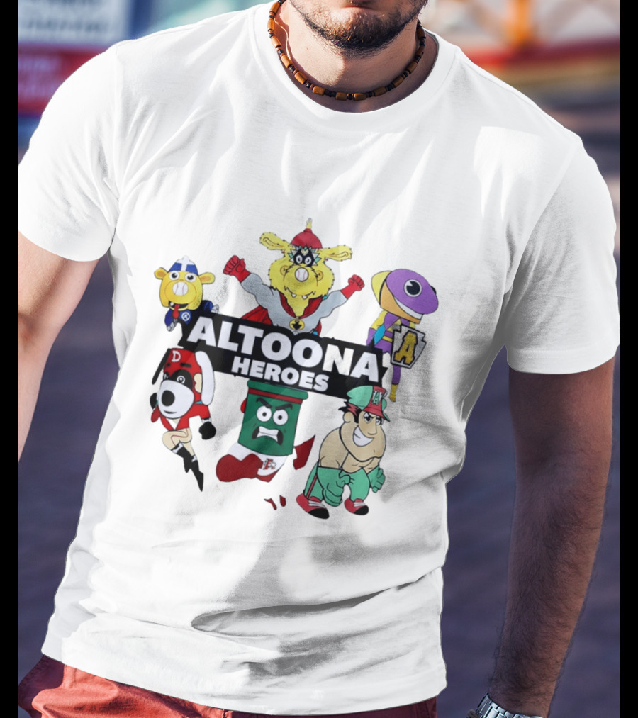 Altoona Heroes Cartoon Characters Collaboration T-Shirt
