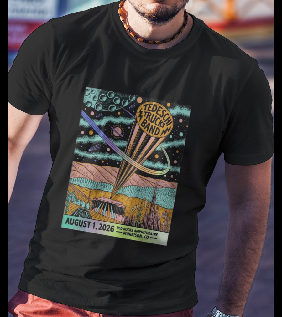Tedeschi Trucks Band Red Rocks Amphitheatre Morrison CO August 1 2026 Cosmic T-Shirt
