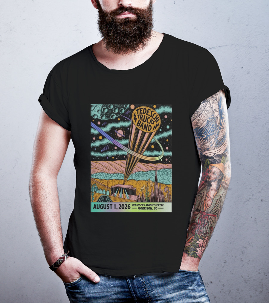 Tedeschi Trucks Band Red Rocks Amphitheatre Morrison CO August 1 2026 Cosmic T-Shirt