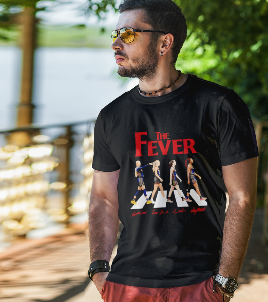 Indiana Fever Basketball Team Abbey Road Beatles T-Shirt