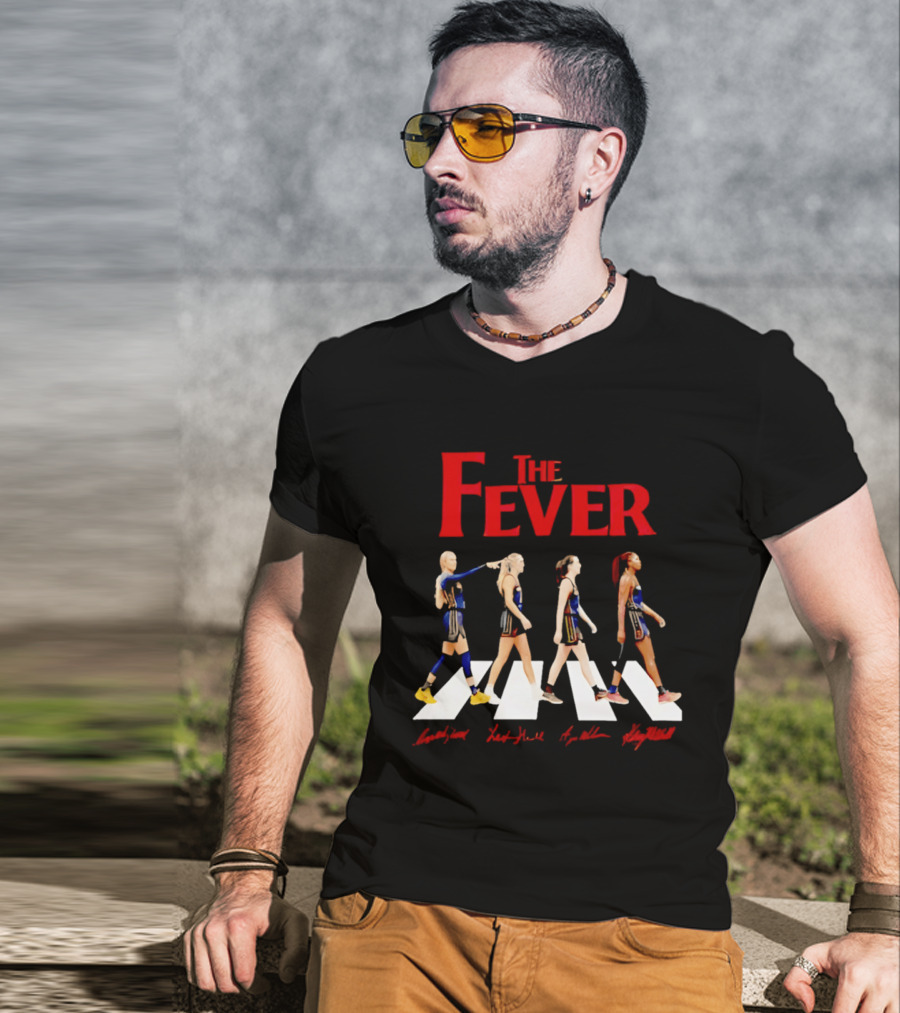 Indiana Fever Basketball Team Abbey Road Beatles T-Shirt