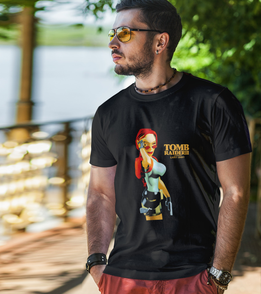 Lara Croft Tomb Raider II Starring Iconic Video Game T-Shirt