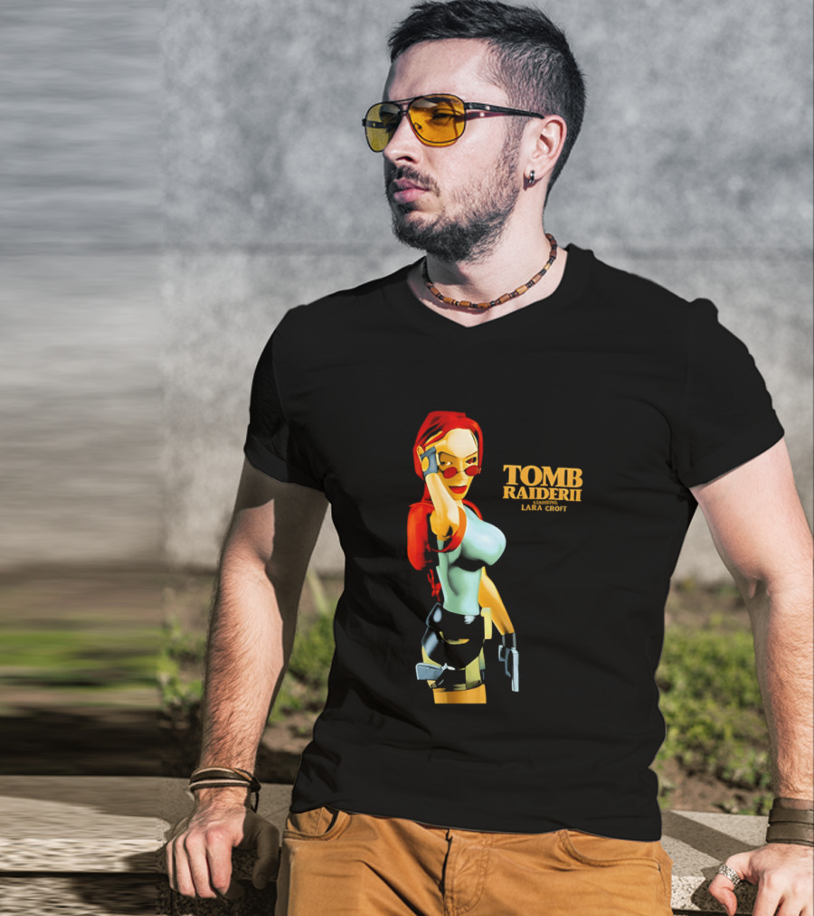 Lara Croft Tomb Raider II Starring Iconic Video Game T-Shirt