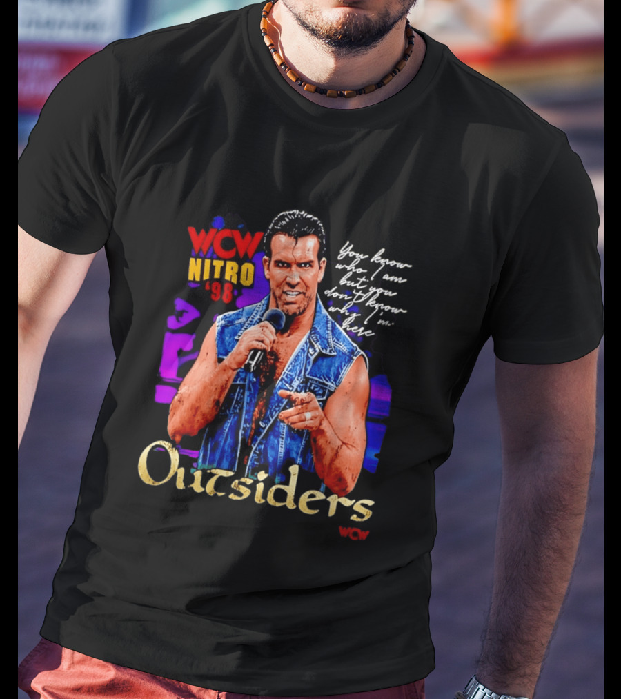 WCW Nitro '98 Scott Hall Outsiders You Know Who I Am T-Shirt