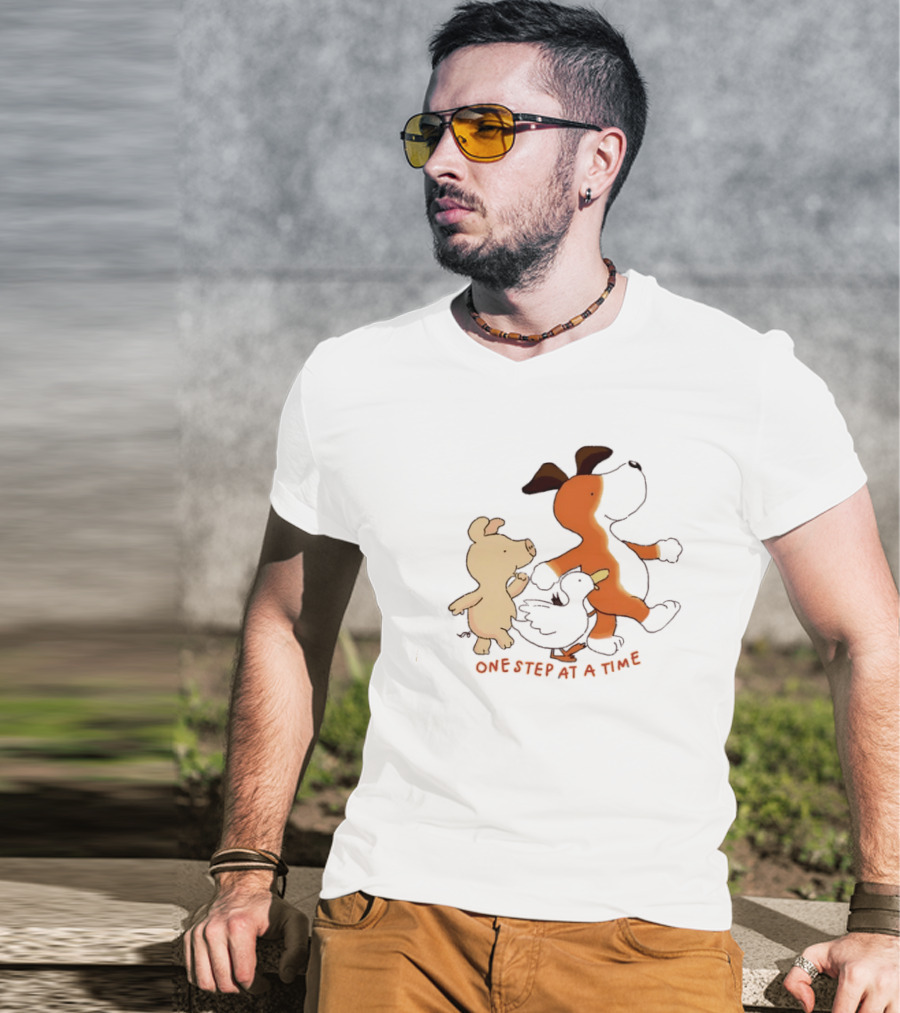 Dog Pig And Duck One Step At A Time T-Shirt