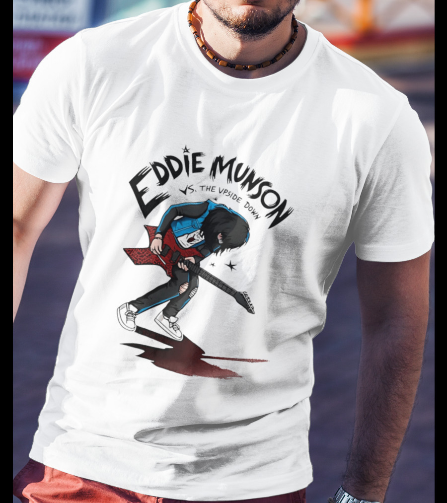 Eddie Munson Vs The Upside Down Stranger Things Guitar Battle Scene T-Shirt