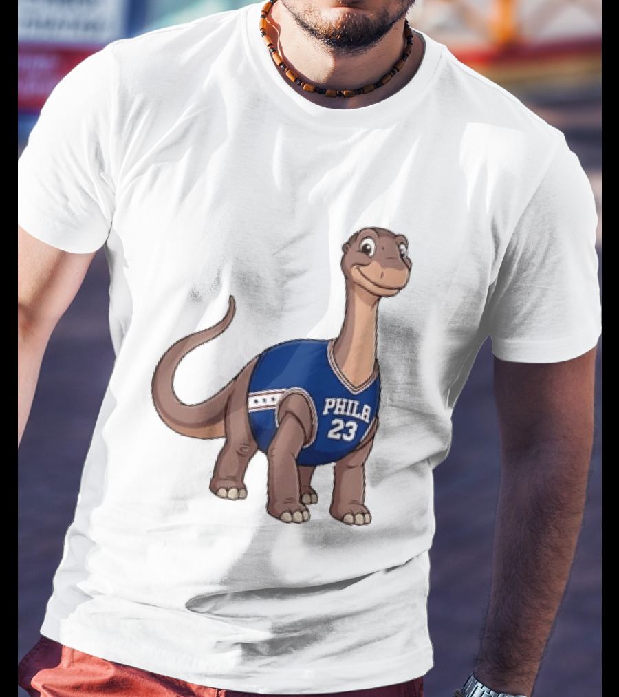Phila 23 Dinosaur In Philadelphia 76ers Basketball Jersey T-Shirt