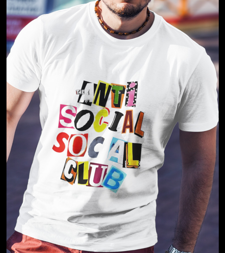 The Anti Social Social Club ASSC Collage Colorful T-Shirt