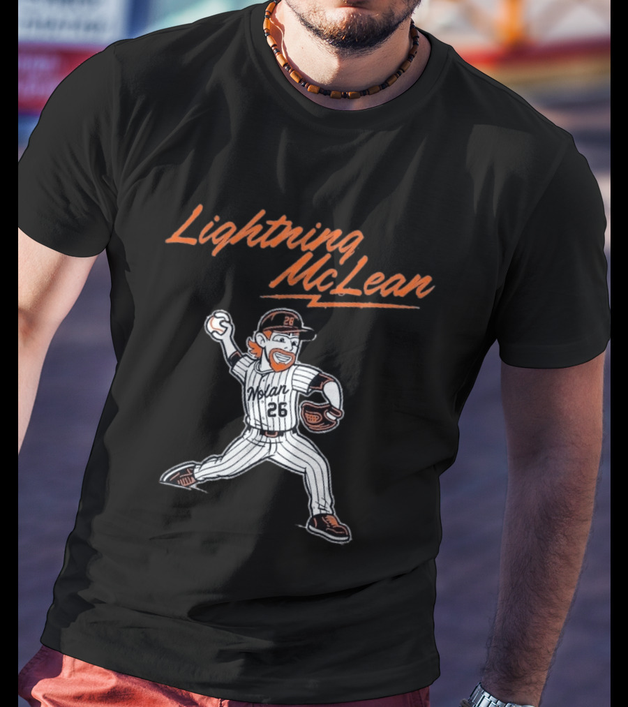 Lightning McLean Nolan 26 New York Mets T-Shirt