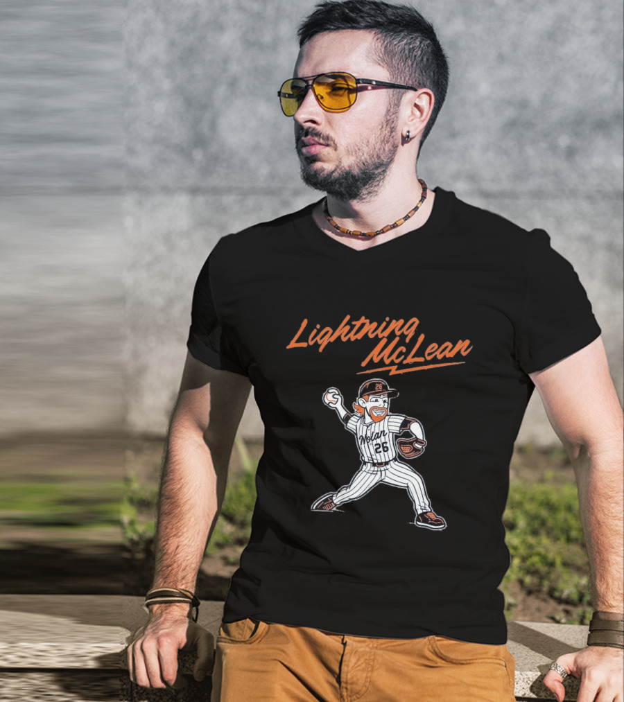Lightning McLean Nolan 26 New York Mets T-Shirt
