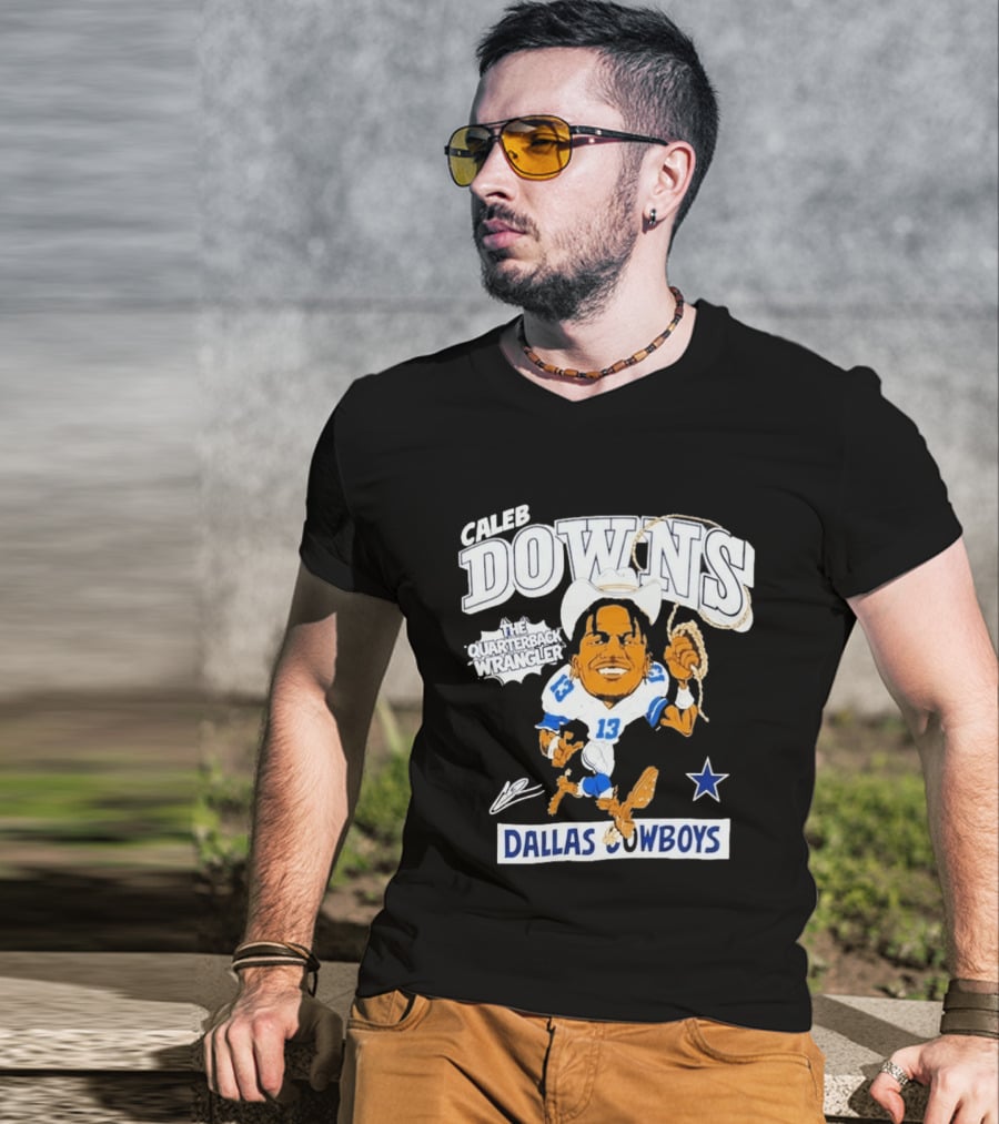 Caleb Downs The Quarterback Wrangler Dallas Cowboys 13 Star T-Shirt
