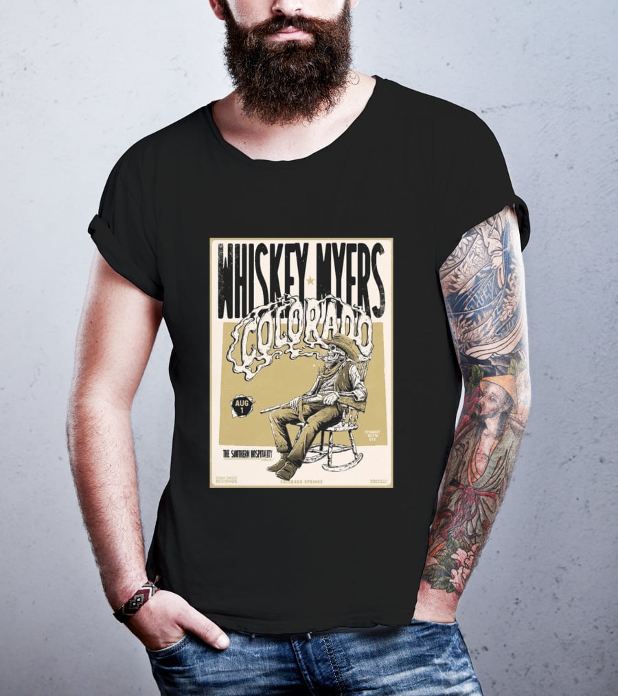 Whiskey Myers Colorado Springs Southern Hospitality Tour August 1 Ford Amphitheater 2026 T-Shirt