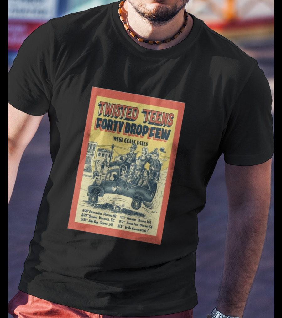 Twisted Teens Forty Drop Few West Coast Dates Stork Club Oakland September 2 2026 T-Shirt