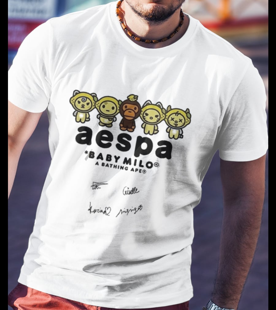 Aespa X Baby Milo A Bathing Ape 2026 Signed Collaboration T-Shirt