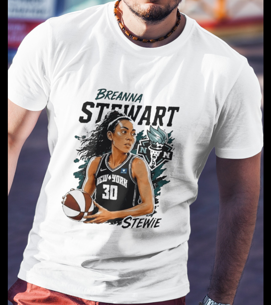 Breanna Stewart New York Liberty Stewie 30 Basketball Star T-Shirt