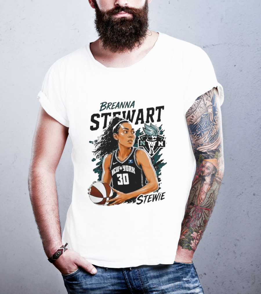 Breanna Stewart New York Liberty Stewie 30 Basketball Star T-Shirt