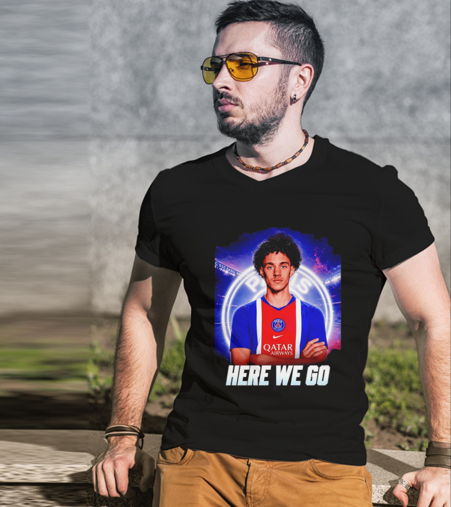 Maghnes Akliouche To Paris Saint Germain Here We Go T-Shirt