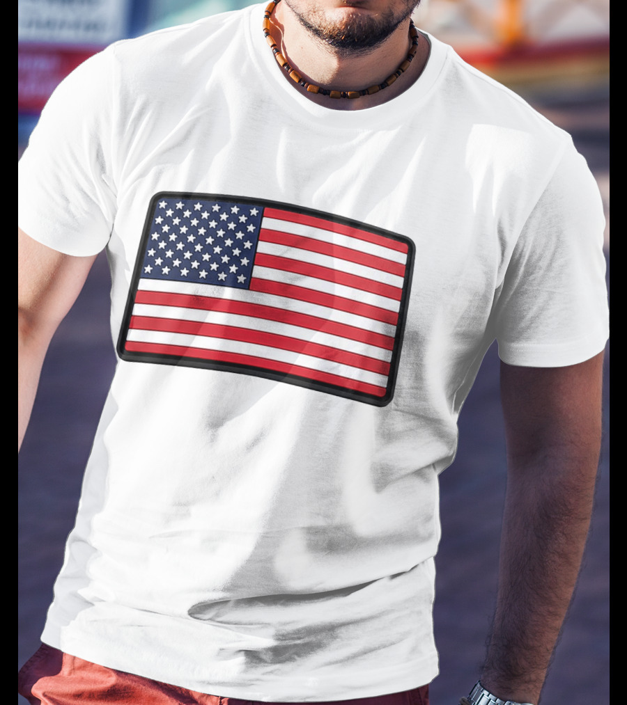 Dan Cevette American Flag Hat United States Stars And Stripes T-Shirt