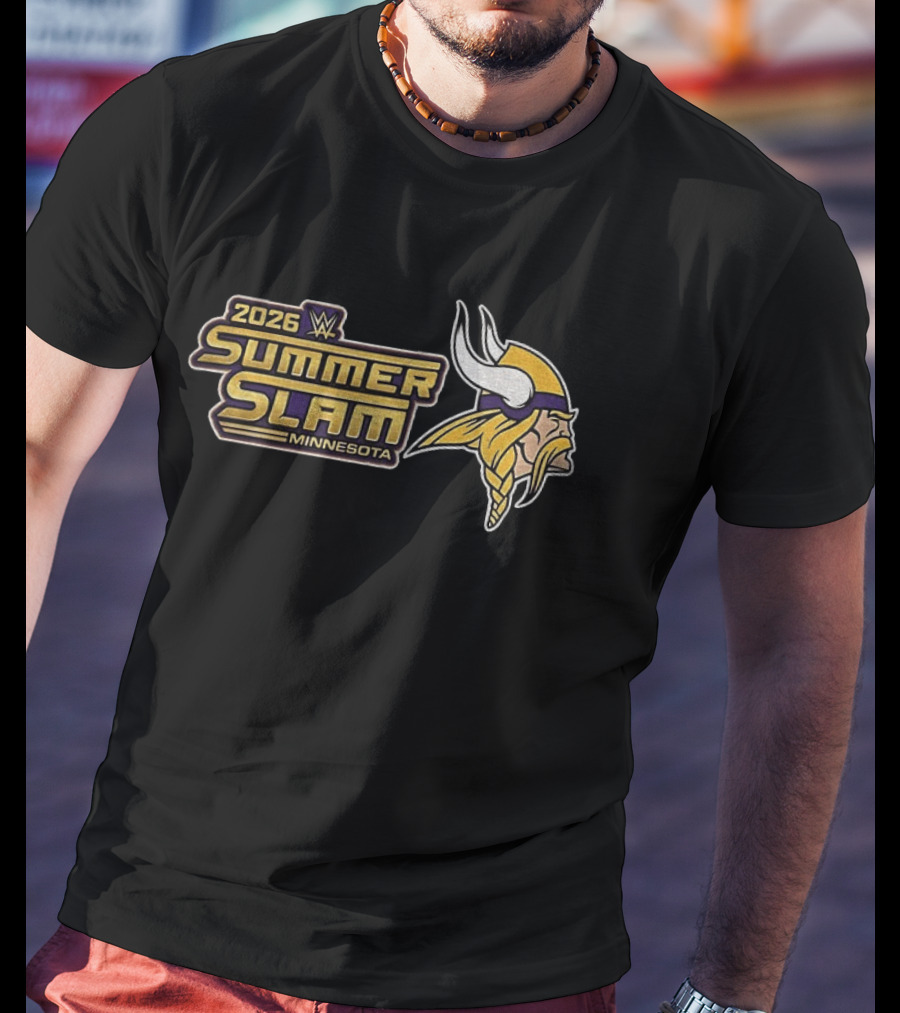 2026 WWE SummerSlam Minnesota Vikings T-Shirt