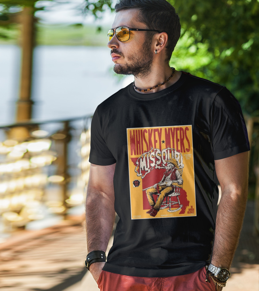 Whiskey Myers Missouri Tour 2026 Kansas City Morton Amphitheater July 30 Straight Outta ETX T-Shirt