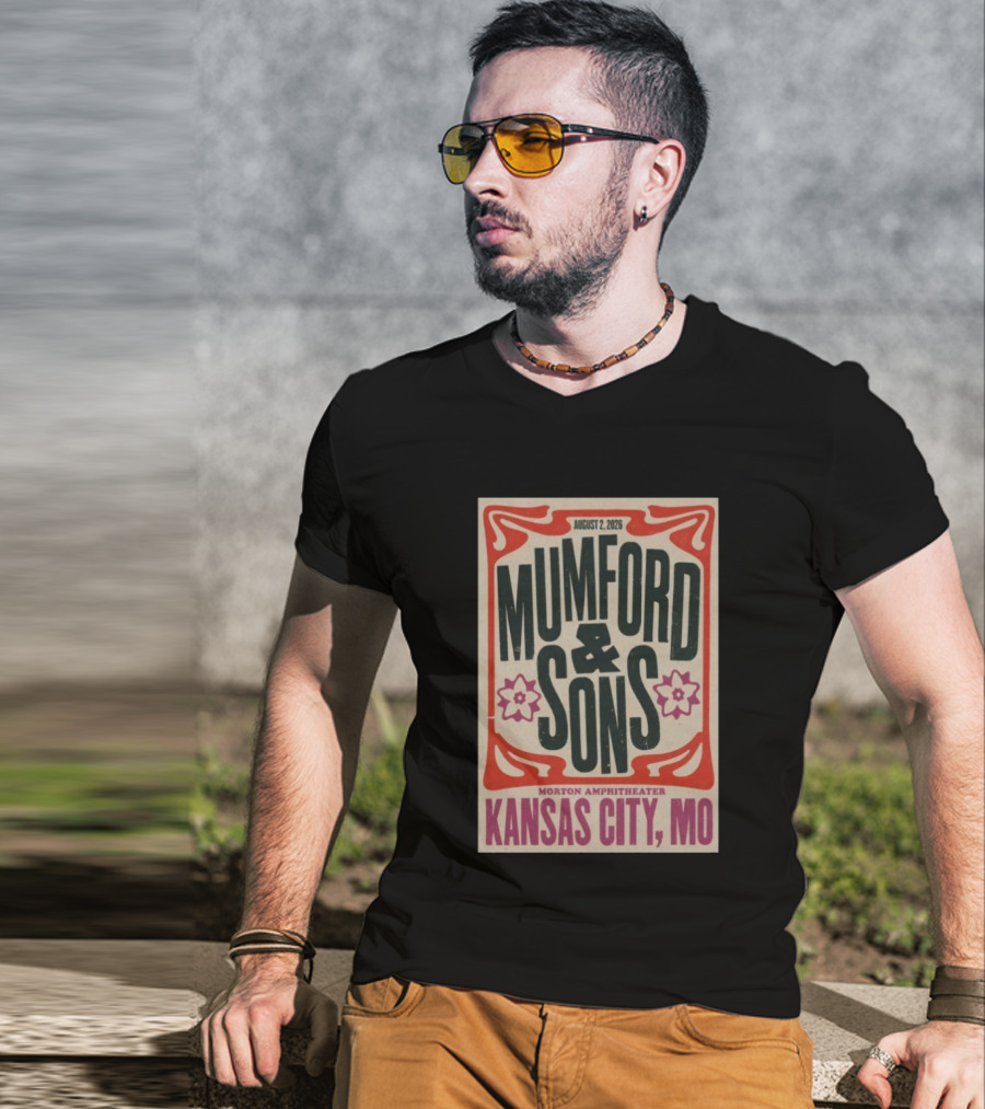 Mumford And Sons August 2 2026 Morton Amphitheater Kansas City MO T-Shirt