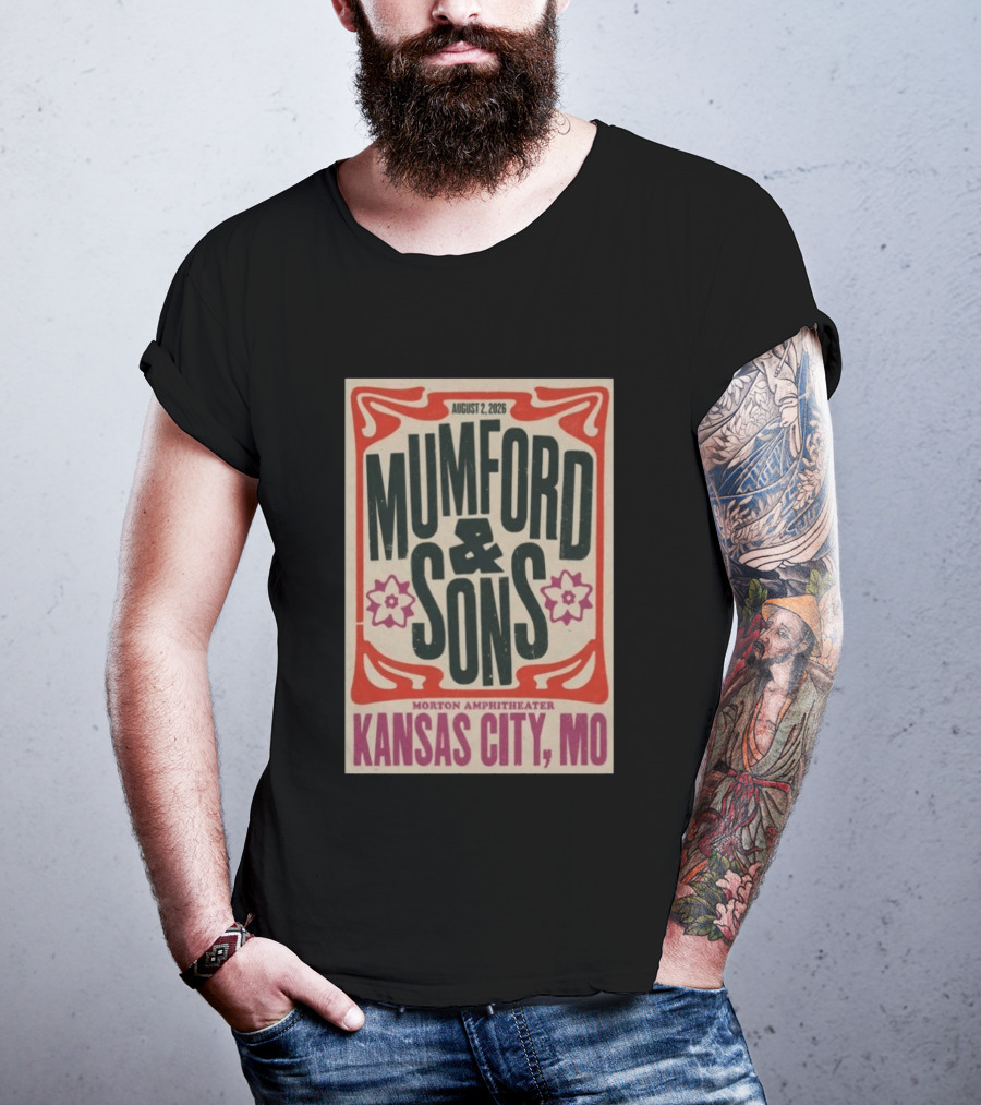 Mumford And Sons August 2 2026 Morton Amphitheater Kansas City MO T-Shirt