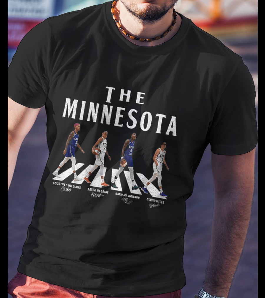 THE MINNESOTA Napheesa Collier Courtney Williams Kayla McBride Olivia Miles Abbey Road Signatures T-Shirt
