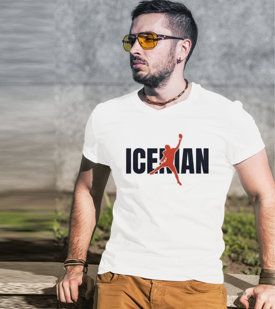 ICEMAN Basketball Silhouette Jumping Pose T-Shirt