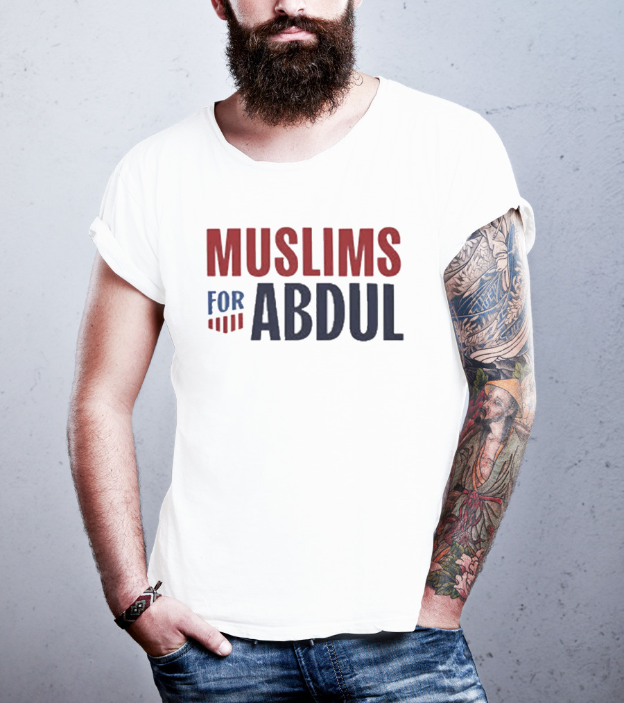 Muslims For Abdul 2026 Election Support Red And Blue T-Shirt