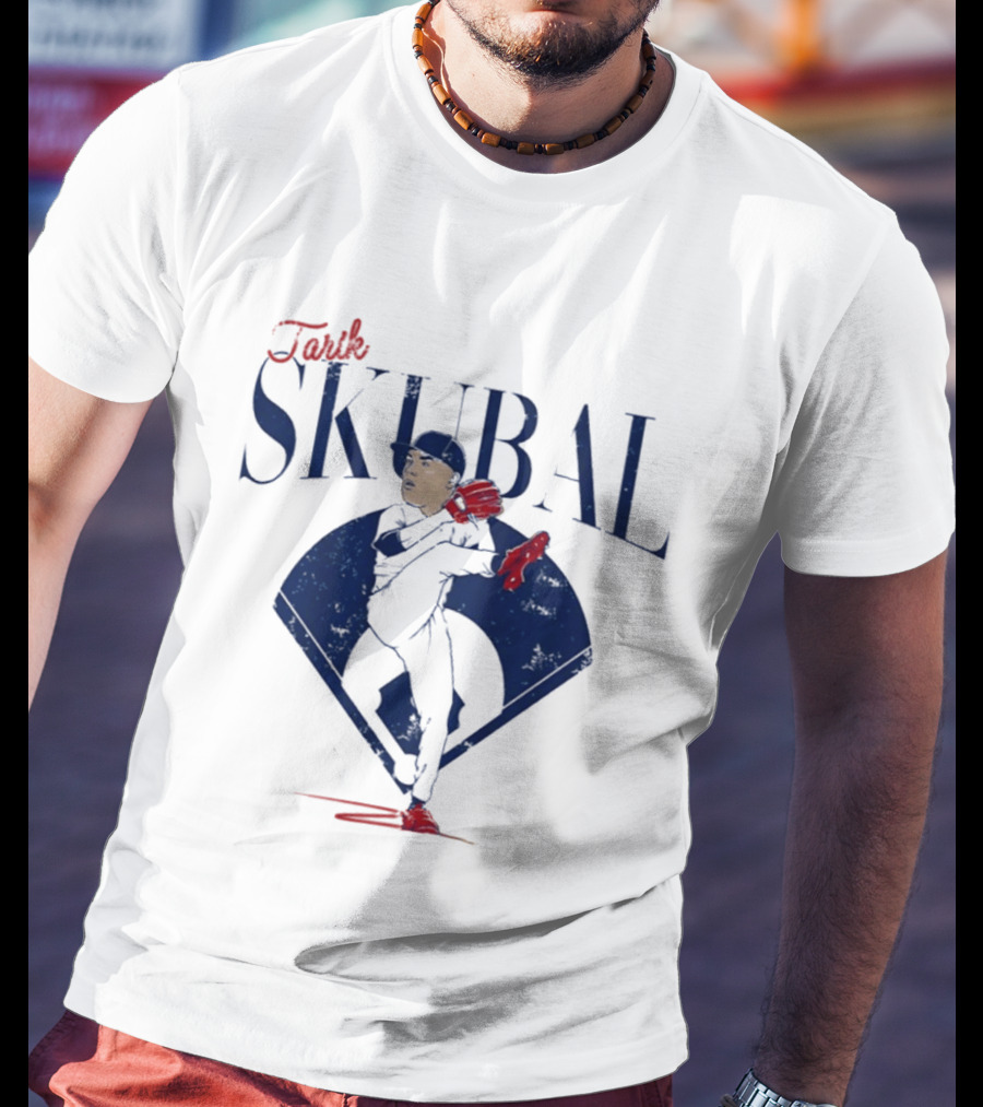 Tarik Skubal Pitcher Caricature MLB Dodgers T-Shirt