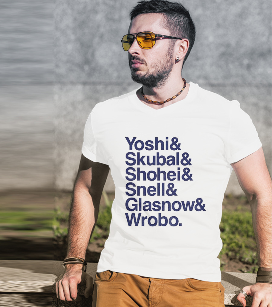 Yoshi Skubal Shohei Snell Glasnow Wrobo Dodgers Pitchers Ampersand T-Shirt