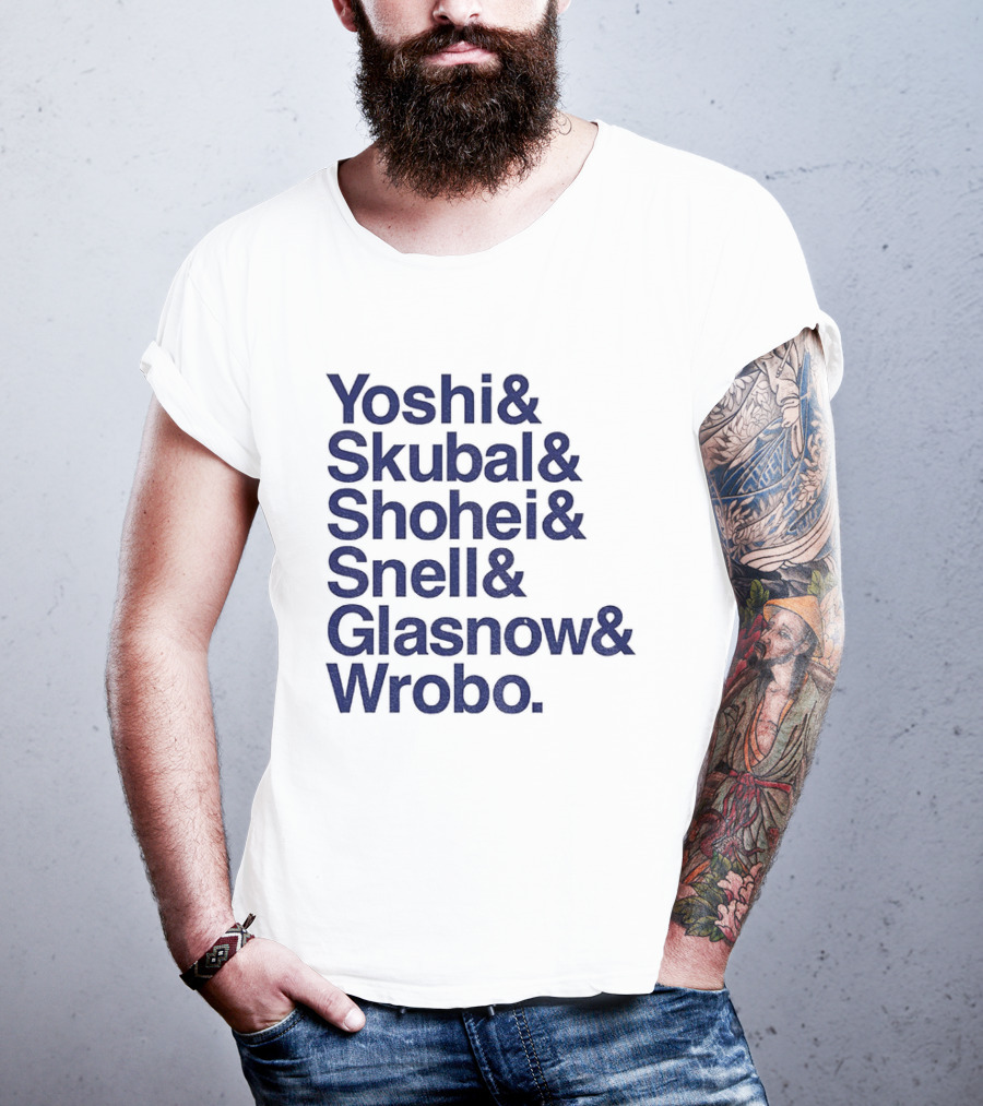 Yoshi Skubal Shohei Snell Glasnow Wrobo Dodgers Pitchers Ampersand T-Shirt