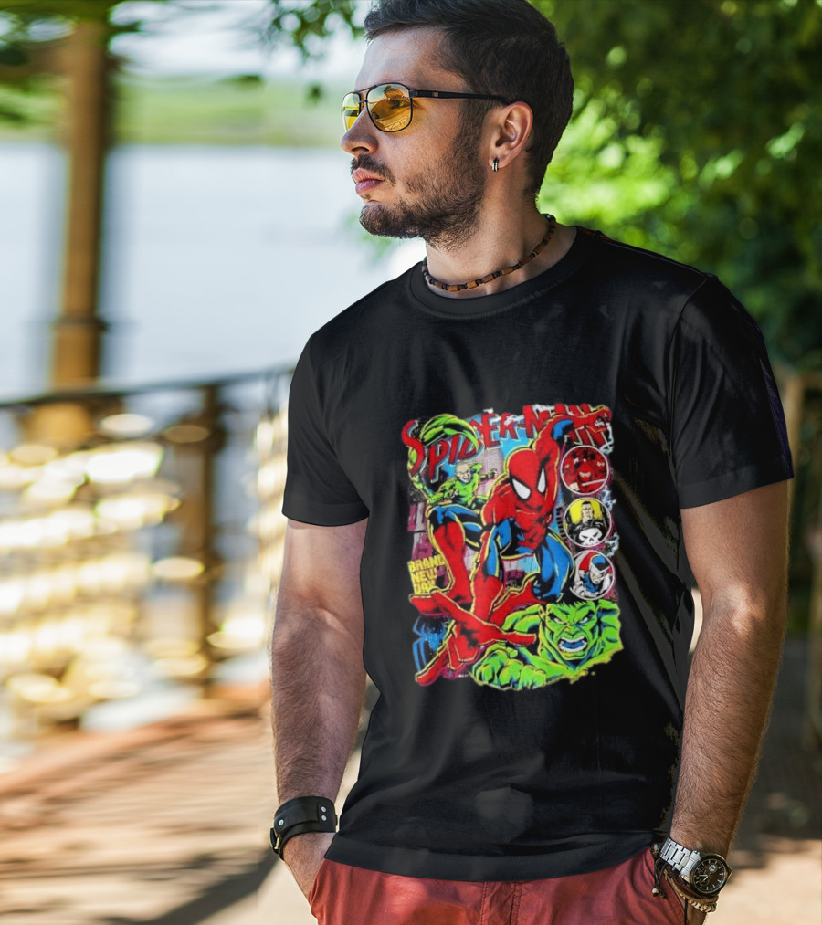 Spider Man Marvel Hulk Punisher Scorpion Ninja Brand New Day T-Shirt
