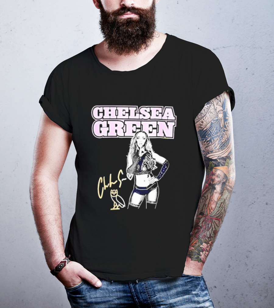 Chelsea Green Wrestling Owl Gesture Signature T-Shirt