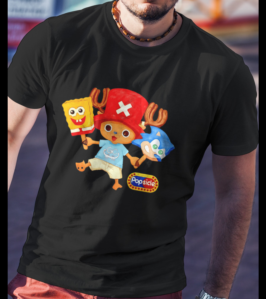 Chopper Popsicle SpongeBob Sonic T-Shirt