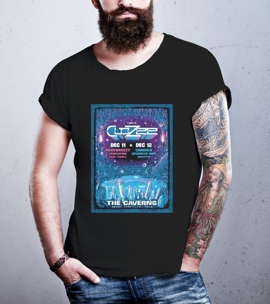 2 Nights Of CloZee The Caverns Grundy County TN Dec 11 12 2026 Parkbreezy Lowcation Bass Temple Chmura Entangled Mind Ancestryr T-Shirt