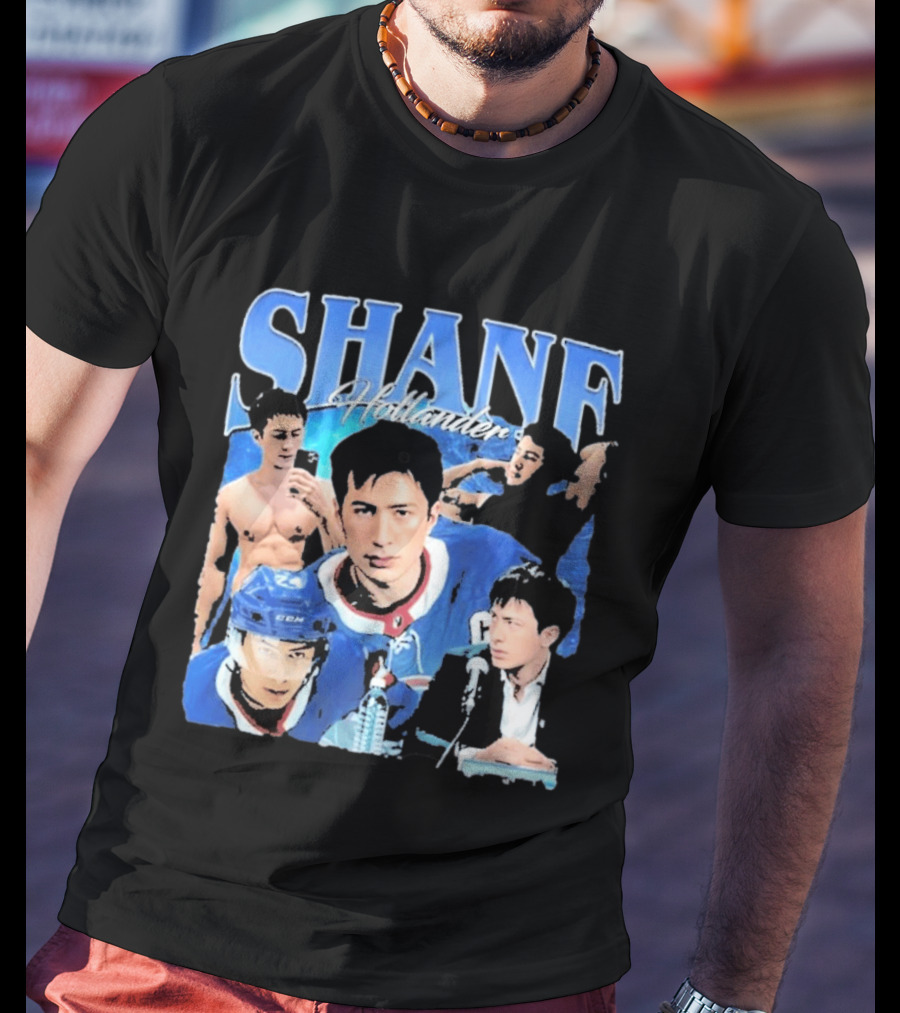 Shane Hollander Hockey Player Collage Hudson Williams T-Shirt
