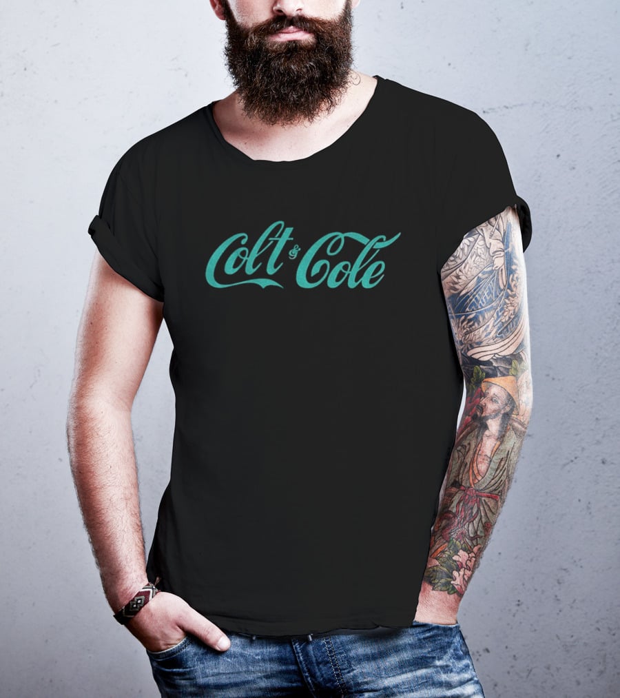 Colt And Cole Coca Cola Retro Style Script T-Shirt