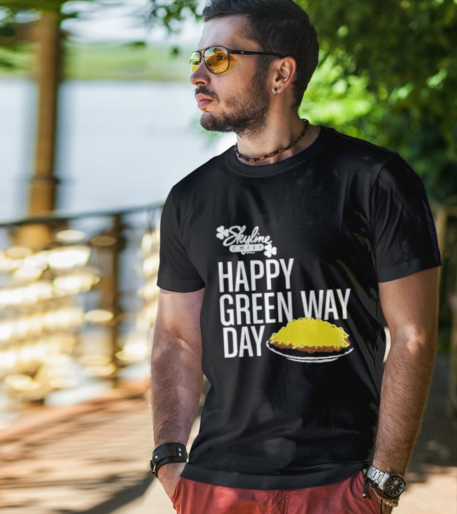 Skyline Chili Happy Green Way Day Cheese Coney Celebration T-Shirt