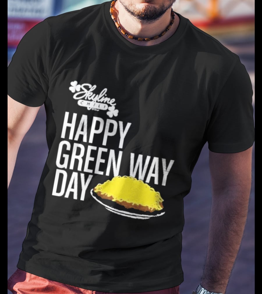 Skyline Chili Happy Green Way Day Cheese Coney Celebration T-Shirt