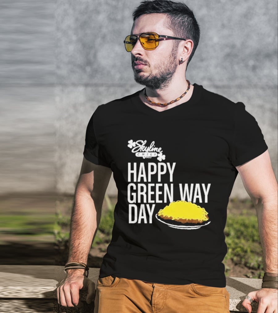 Skyline Chili Happy Green Way Day Cheese Coney Celebration T-Shirt